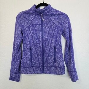 IVIVVA Lululemon Girls 10 / M Purple Full Zip Jacket Thumbholes Athletic